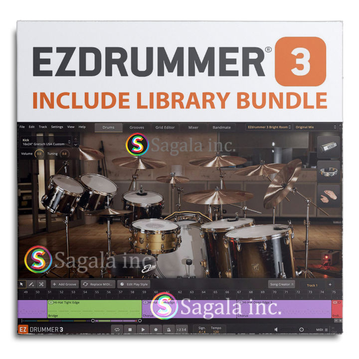 Software EZDrummer 3 plus Library 14GB WIN MAC EZ Drummer 3