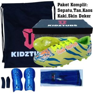 KIDZTUBS Sepatu Bola Anak Paket Komplit Sepatu Bola Tas Skin Deker Kaos Kaki Usia 6-10 Tahun Size 28 29 30 31 32 33 34 35 36 37 KDZ2025010825