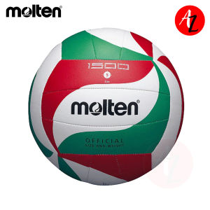 Molten V5M1500 Tricolor Volleyball Size 5 with 18 Panel Design and Synthetic Leather Cover Official Size and Weight