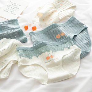 COMBO 10 Quần lót nữ cotton tăm họa tiết Cherry dễ thương - Chất mềm mại thoáng khí kết hợp vải đáy khảng khuẩn -QLN111