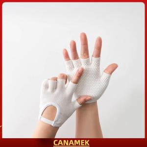 Miễn phí vận chuyển✨ Phụ nữ chống trượt găng tay Yoga cotton tập thể dục nửa ngón tay Găng tay thoáng khí ngoài trời đi xe đạp Pilates Găng tay câu cá thể thao
