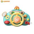 Electric Steering Wheel Early Education Sounding Driving Car Game No Toxic Stroller Driving Musical Toys for Boys Girls. 