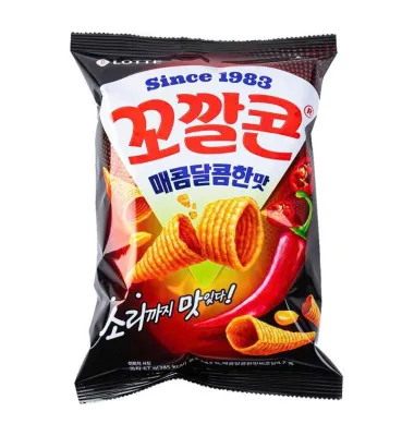 Snack Bắp Nón Lotte Hàn Quốc 67gram Đủ Vị (vị bắp nướngcay ngọt và truyền thống)