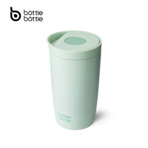 BOTTLE BOTTLE ขวด ฉนวนแก้วเดินทาง 350 มล./500 มล. ถ้วยกาแฟสํานักงานสแตนเลสพร้อมฝาปิดปุ่มกดเก็บความเย็นและร้อน