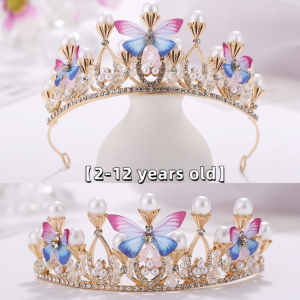 Băng Đô Vương Miện Nữ Hoàng Sinh Nhật Bé Gái Băng-đô Ngọc Trai Trẻ Em Vương Miện Kim Cương Băng Đô Băng Đô Công Chúa Mô Hình Trình Diễn Phụ Kiện Đội Đầu Cài Tóc Đám Cưới