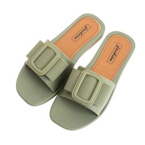 1100 รองเท้าแตะแบบสวม (บวกเพิ่ม 1 ไซส์) (เข็มขัด) รองเท้าแฟชั่นผู้หญิงใส่นิ่มสบาย