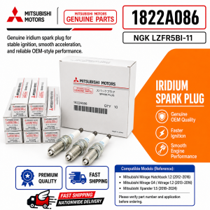 Spark Plug Mitsubishi Mirage G4 / Hatchback Iridium 1822A086 / NGK LZFRBI-11 3PCS