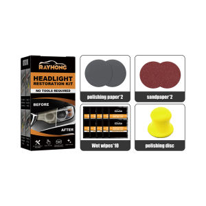 Rayhong Car Headlight Polishing Agent Scratch Remover Repair Fluid Headlight Renewal Polish And Maintenance Liquid Kit Auto Accessories Car Headlight Polish restoration Kit headlight polishing cleaning Kit Anti-Scratch Hydrophobic Car Headlight Repair