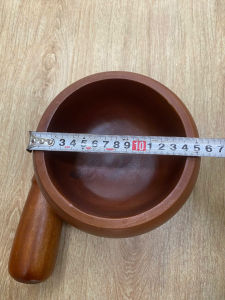 Bộ chày cối gỗ Lu cao cấp chất gỗ đặc tốt Cối chày mài nhẵn mịn Size 15cm