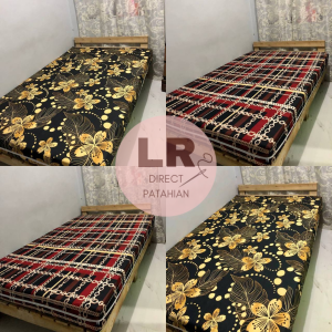 3 SIDES ZIPPER FOAM COVER | 2468 INCHES THICK - PURE CANADIAN COTTON (RANDOM DESIGN/COLOR)