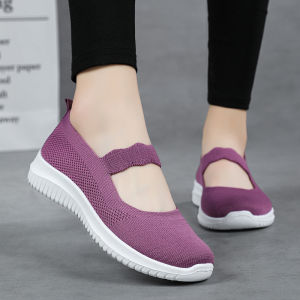2023 New Slip On Shoes for Women Korean Rubber Lady Casual Loafers Flats Comfy Mother Shoes