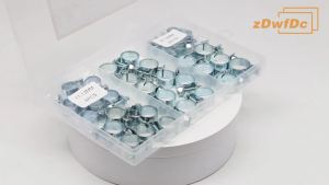 34PCS 8-18mm 5 Sizes Fuel Injection Line Hose Clamps Assortment Kit 1/4" 5/16" 3/8" Fuel Line Hose Clamp for Automotive Diesel Petrol DD025