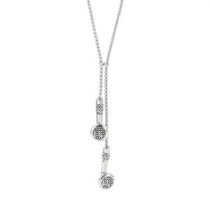CHARMST Adjustable Earbuds Pendant Metal Stylish Long Sweater Chain Decorative Lightweight Earphone Shaped Necklace
