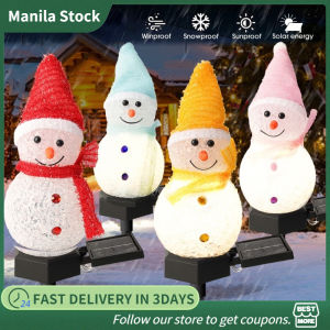 Outdoor XMAS Snowman Solar Light Waterproof Christmas Lawn Lamps Garden Yard Solar Light for Christmas Decor