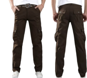 New Trendy Six Pocket Cargo Pants Straight Wide Leg Casual Pants High Quality Pants Avaiable Size 28-36 And Color Khaki Brown Gray Green Black