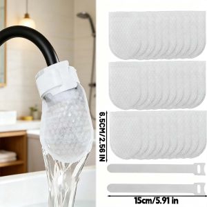 30/300x Faucet Filter Cotton Anti Splash Thickened Water Bag Universal Kitchen Bathroom Sink Mesh Strainer Replacement