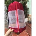 Áo lồng chim khuyên lưới vải đỏ, có khoá. Phụ kiện lồng chim Main86. 