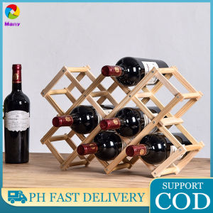 Quality Wine Racks Wooden Wine Bottle Holder Holder Mount Bar Display Shelf Folding Wood Organizer Wine Racks Men Gift