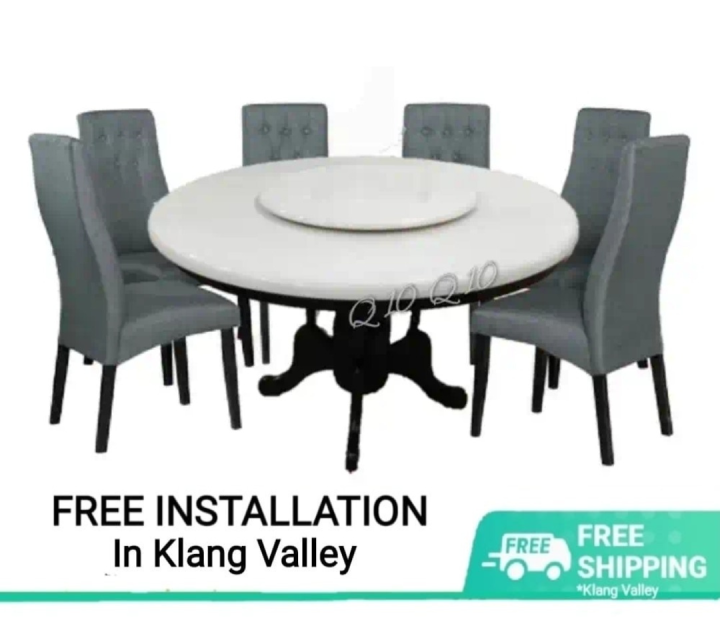 8 seater dining table and chairs marble