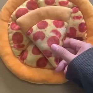 [DANDELION]Pet Toy Simulation Pizza Dog ToyPlush Sound Paper Interactive Toy Dog Teeth Grinding Toys