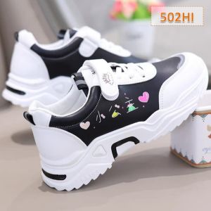 Sepatu Sneakers Anak Lovely Cewek Cowok Hitam Pink Putih (502)