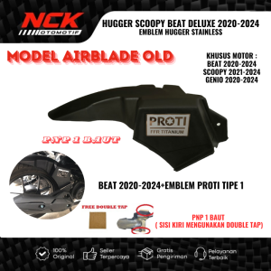 HUGGER AIRBLADE SPAKBOR KOLONG MOTOR BEAT NEW DELUXE 2020 2021 2022 2023 2024 + EMBLEM HUGGER MOTOR