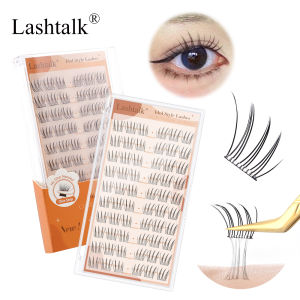 Lashtalk Idol Style Lashes Self Adhesive Eyeslashes With Glue DIY False Eyelash Glue-free One-Step Fake Lashes Pre-Glued 60 Clusters Makeup Tools