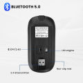 KACOOL Wireless Mouse Bluetooth Mouse Rechargeable Mouse with Backlit Bluetooth 5.1/USB 2.4Ghz LED Silent Mouse. 