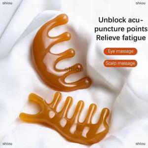 [COD] shiou Tóc Lược Da Đầu Thư Giãn Bấm huyệt Massager Di Động Massage Lược Năm Rộng Răng Lược Châm cứu Trị Liệu Chống Tĩnh Điện Tóc Mịn