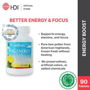 HDI Origins™ Pollenergy 520 | 250+ Nutrients | Support Stamina & Improve Metabolism | Kesihatan Minda & Jantung | 90 Tablets | Health Supplement