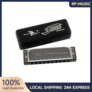 Mouth Organ Blues Harmonica Key of C 10 Hole 20 Tone Polyphony Diatonic Harp with Case for Blues Folk Jazz Pop for Gift