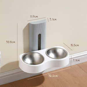 Elevated Dog Bowls 6 Adjustable Heights Raised Pet Stand with Slow Feeder Stainless Steel Food Bowls for Small Medium Large Dogs