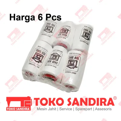 6 PCS Benang Jahit Karung 20/6 / BENANG JAHIT MERK NEW HOME/toko alat jahit/kebutuhan menjahit/toko perlengkapan menjahit/alat jahit lengkap