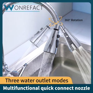 3 Modes Adjustable Tap 360 Swivel Booster Faucet Sprayer Quick Clean Sink Water Saving Accessories