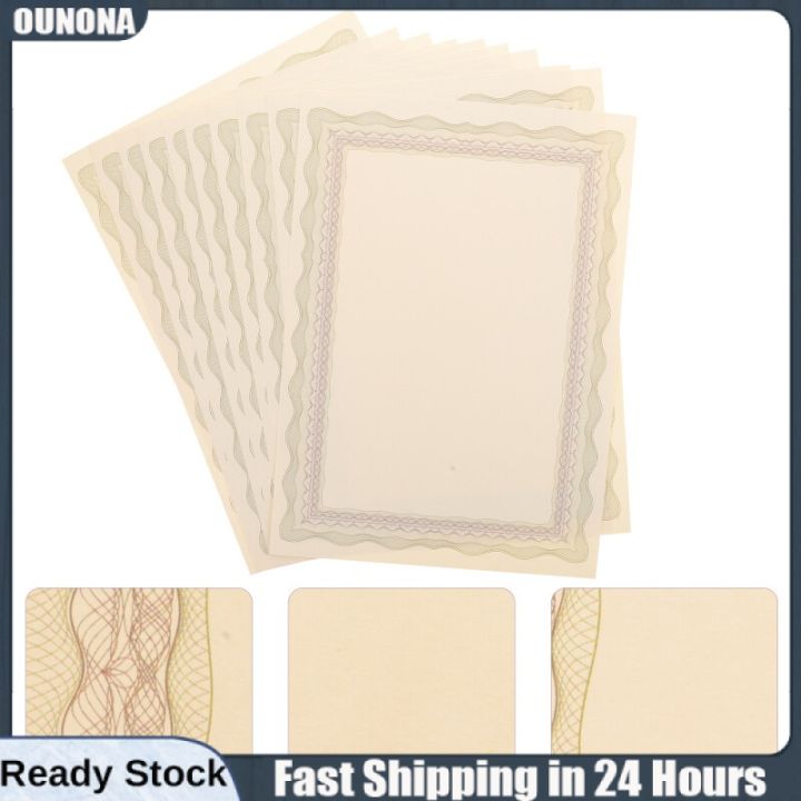 OUNONA 10pcs Blank Certificate Paper Writable Printable Certificate ...