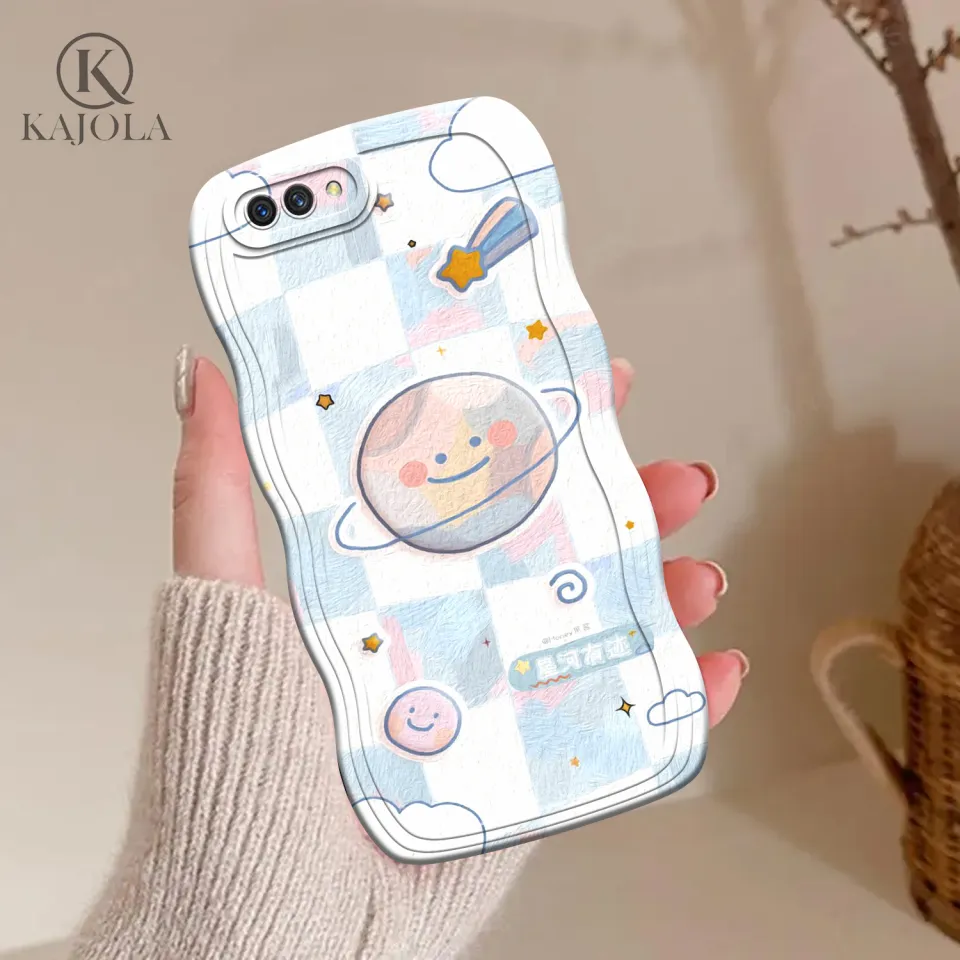 Case OPPO A3S GELOMBANG Motif Aesthetic Bahan Softcase silicon