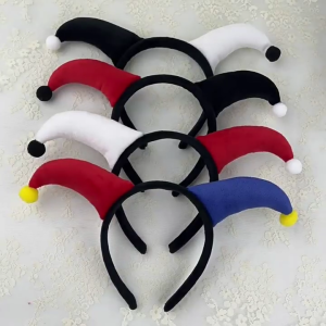 Colorful Clown Headband With Nose Set Costume Cosplay Accesories For Halloween Birthday Parties And Festival Event