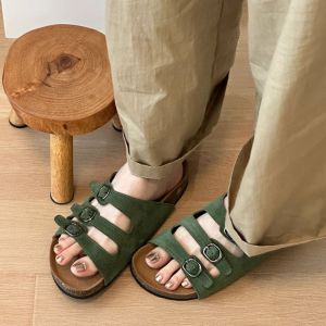 รองเท้าแตะ เสื้อผ้าแฟชั่นสตรีนอกฤดูร้อนรองเท้าแตะชายหาดพื้นรองเท้าหนาคุณภาพสูงแบบใหม่