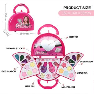 Kids Makeup Kit for Girl Washable Makeup Set Toy with Real Cosmetic Pretend Play Makeup