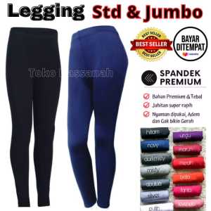 Celana Legging Wanita Polos Panjang - Leging Wanita - Leging Dewasa - Leging Polos Bahan Spandek Jersey Licin - Toko Hassanah