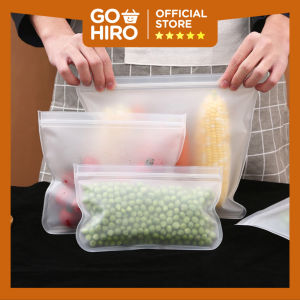 Plastic Makanan Ziplock / Food Storage Pouch Penyimpanan Makanan Kulkas Reusable Ziplock Silicone