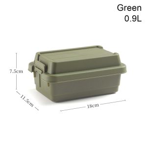 MAYIT 1Set Picnic BBQ Outdoor Storage Box Plastic Seasoning Dispenser Bottle Jar Spice Storage Bag Durable Portable Sundries Box Camping Barbecue Utensils