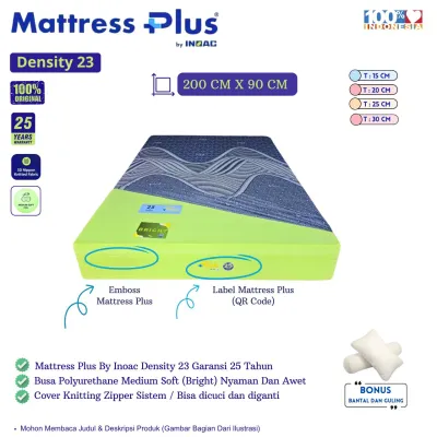 Kasur Busa Inoac Mattress Plus Density 23 Ukuran 200 X 90 cm Garansi Resmi 25 Tahun - Bright
