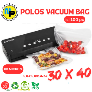Plastik Vacuum Polos Untuk Makanan Bening Ukuran 30x40 isi 100pcs Harga Grosir