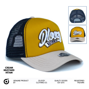 DRIP ON Topi Jaring Pria Tosca Orange Trucker Hat Drip018