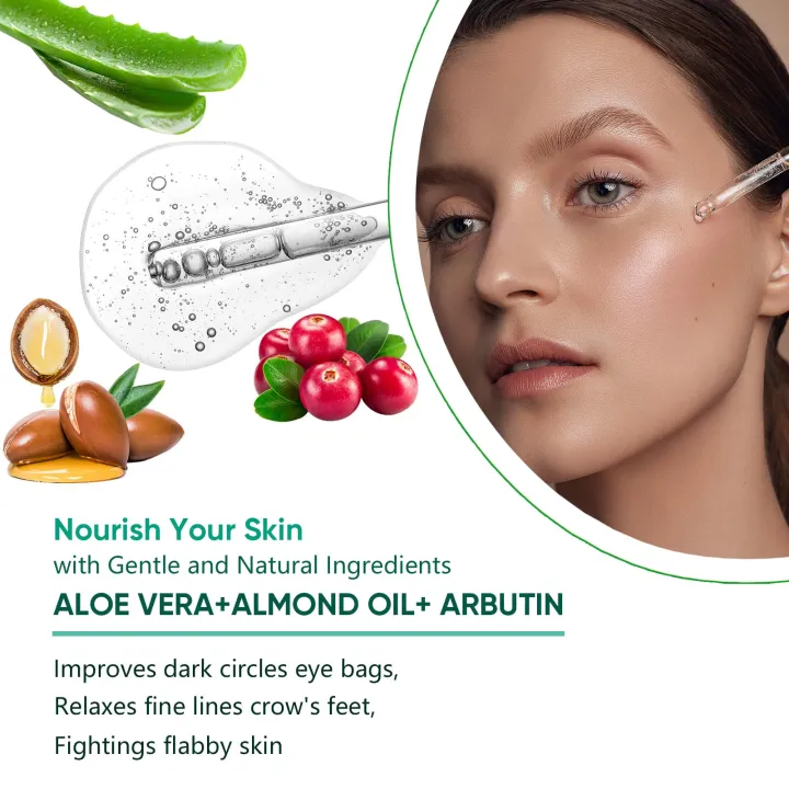 MOOYAM Aloe Vera Eye Essence Dark Circles Reduces Puffiness Bags Fine Lines Wrinkles Eye Essence.