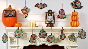 Eersida 32 Pcs Butterfly Suncatcher Craft Kit DIY Stained Glass Window Art with Tissue Paper Bulk Spring Summer Party Favors No Mess Classroom Activity & Mothers Gifts