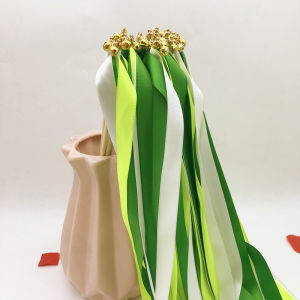 Mixed Color Wedding Decoration Silk Stick Christmas and Baby Shower Birthday Family Party Supplies Ribbon Wands