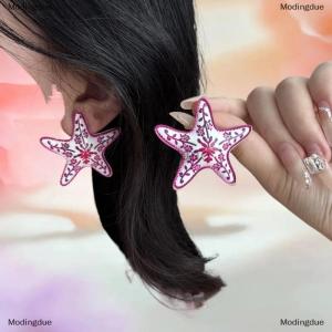 [COD] Modingdue Fashion Exaggeration Summer Marine Starfish Earrings For Woman Holiday Party Bohemian Jewelry Accessories Gifts