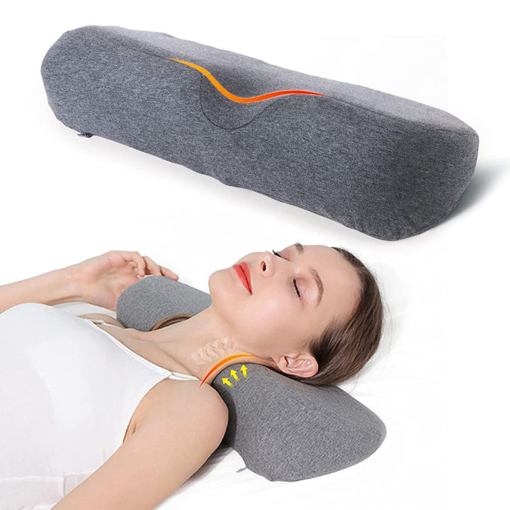 Cervical Neck Pillow for Sleeping, Memory Foam Pillow Neck Bolster Pillow  for Stiff Neck Pain Relief, Neck Support Pillow Cervical Pillows for Pain  Relief Sleeping Bed Pillow